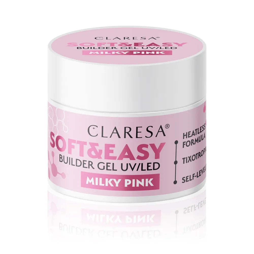 CLARESA Soft&Easy Builder Nail Gel - Pieninė rožinė 90g - Kosmetika