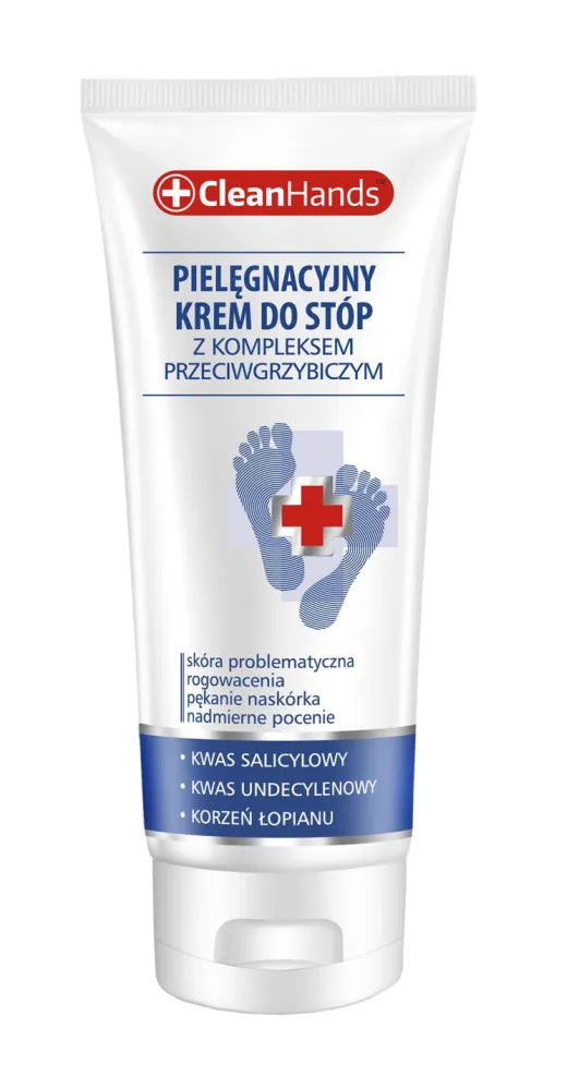 CLEAN HANDS Pėdų kremas su antifunginiu kompleksu 75 ml - Kosmetika