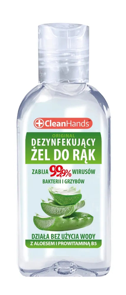 CLEAN HANDS Rankų dezinfekavimo gelis - su Aloe ir Provitaminu B5 50 ml - Kosmetika
