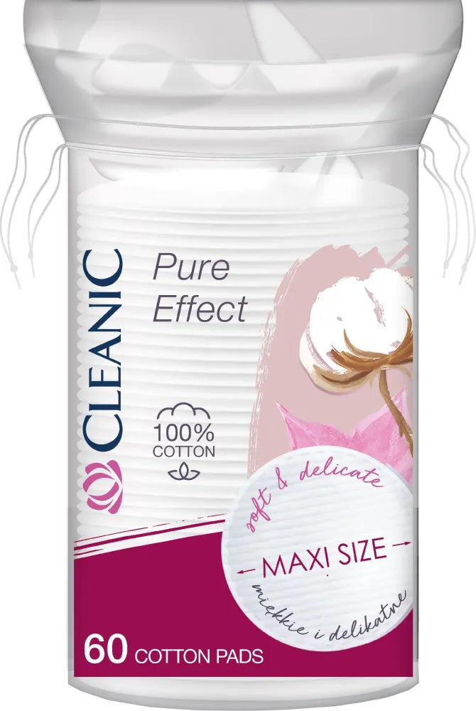 CLEANIC Pure Effect Maxi Size Cosmetic Pads - 60 pieces - Higiena