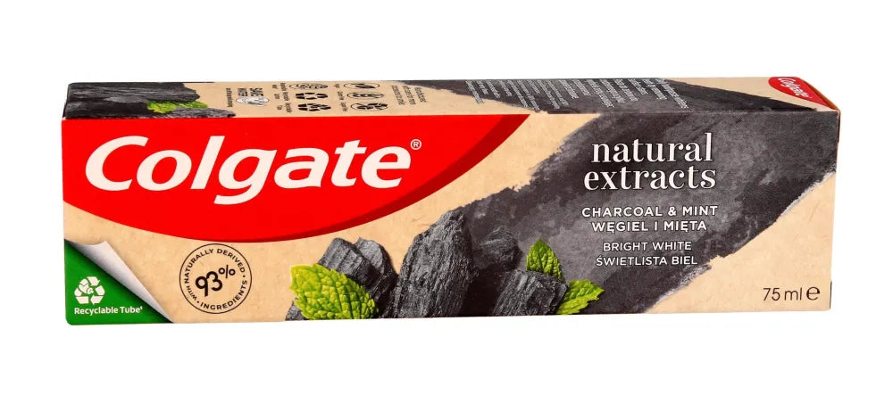 Colgate dantų pasta Natūralūs ekstraktai Akmens anglis + Balta 75ml - Kosmetika