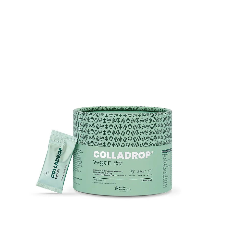 Colladrop Vegan Collagen Booster Vollagen 2000 mg - Lemon (30 sachets) - AURA HERBALS - Papildai