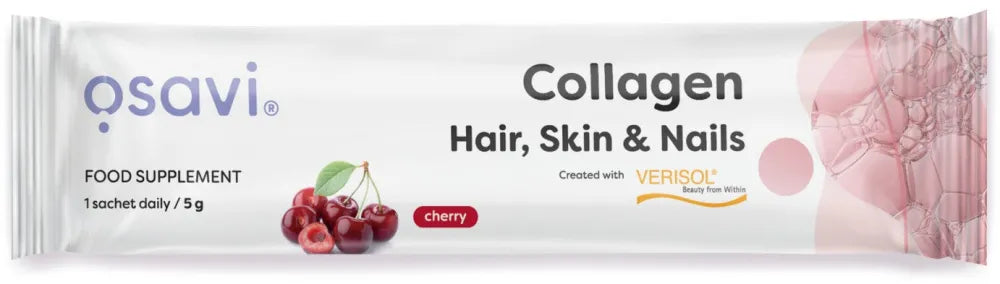 Collagen Peptides (Hair Skin & Nails) Cherry - 5g (1 serving) - Osavi - Papildai