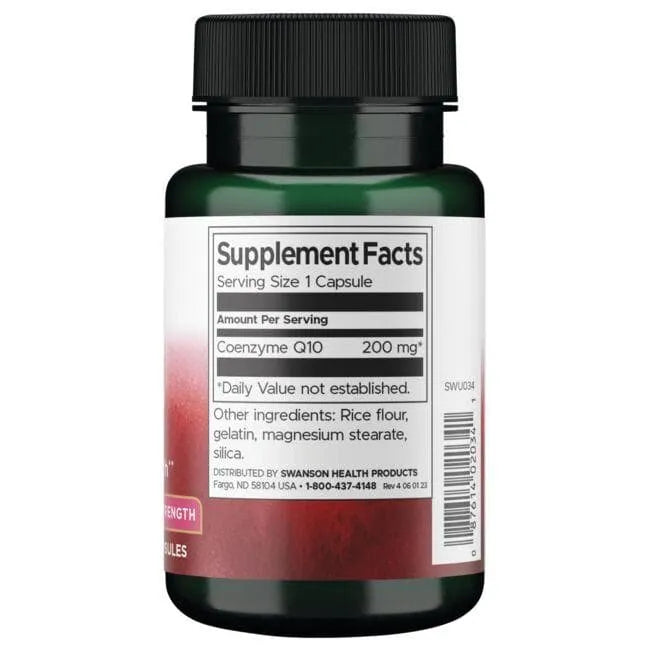 CoQ10 - Maximum Strength - Kofermentas - 200 mg - N30 - Swanson - Papildai