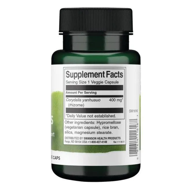 Corydalis - Raumenims ir sąnariams - 400 mg - N60 - Swanson - Papildai