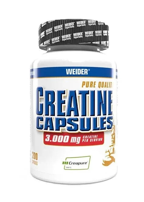Creatine Capsules - 200 caps - Weider - Sporto papildai