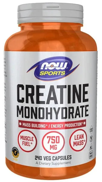 Creatine Monohydrate 750mg - 240 vcaps - NOW Foods - Papildai