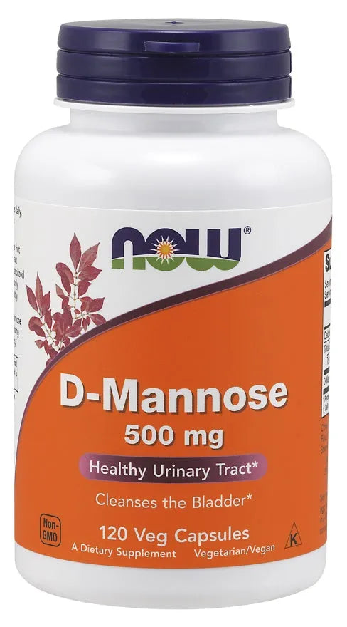 D-Mannose 500mg - 120 vcaps - NOW Foods - Papildai