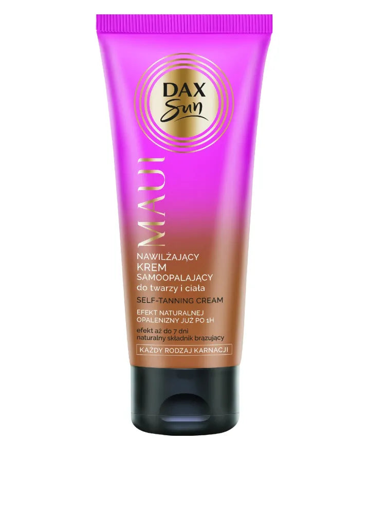 Dax Sun drėkinamasis savaiminio įdegio kremas veidui ir kūnui MAUI - visų tipų odai 75ml - Kosmetika