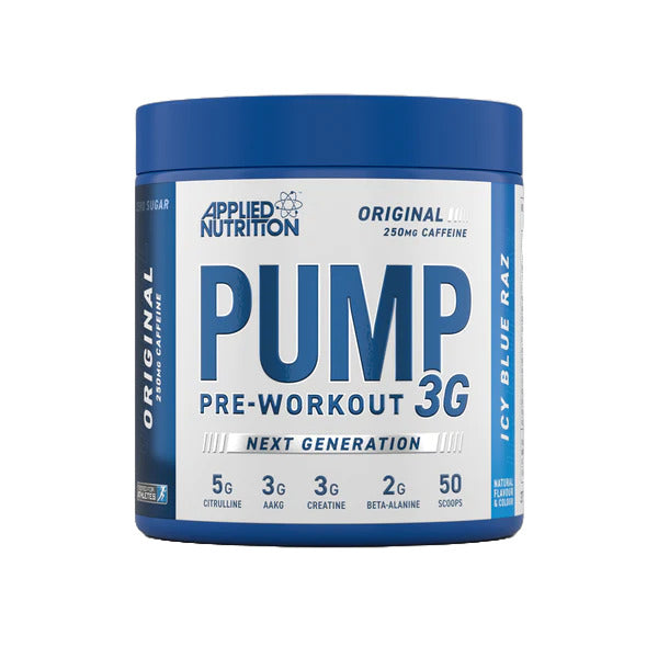 Pump 3G Pre-Workout, Icy Blue Raz - 375g - Applied Nutrition
