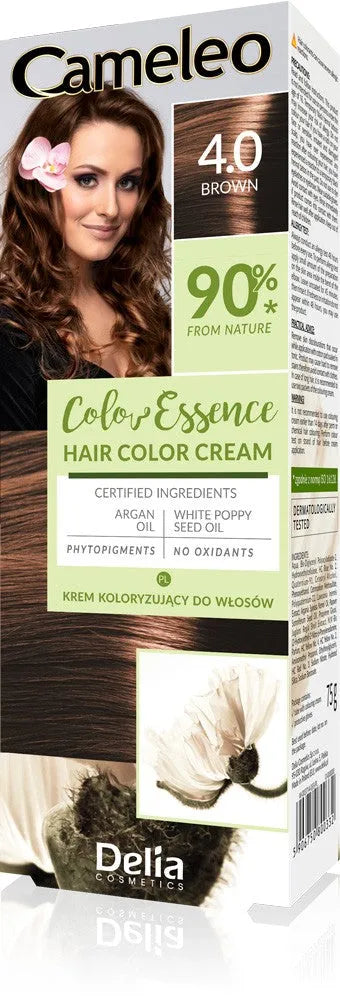 DELIA COSMETICS Cameleo Color Essence dažantis kremas Nr. 4.0 - rudas 1op. - Kosmetika