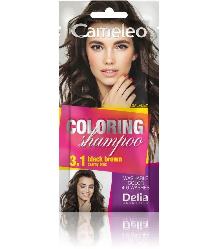 Delia Cosmetics Cameleo dažantis šampūnas 3.1 juodai rudas - Kosmetika
