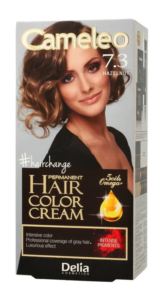 Delia Cosmetics Cameleo HCC Nuolatinė plaukų spalva Omega+ Nr. 7.3 lazdyno riešutas 1op. - Kosmetika
