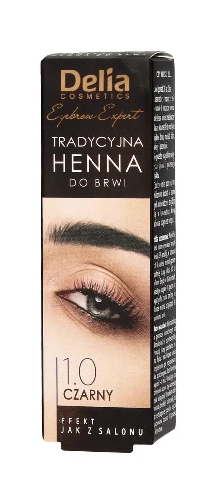 Delia Cosmetics Eyebrow Henna 1.0 Juoda 1 vnt. - Kosmetika