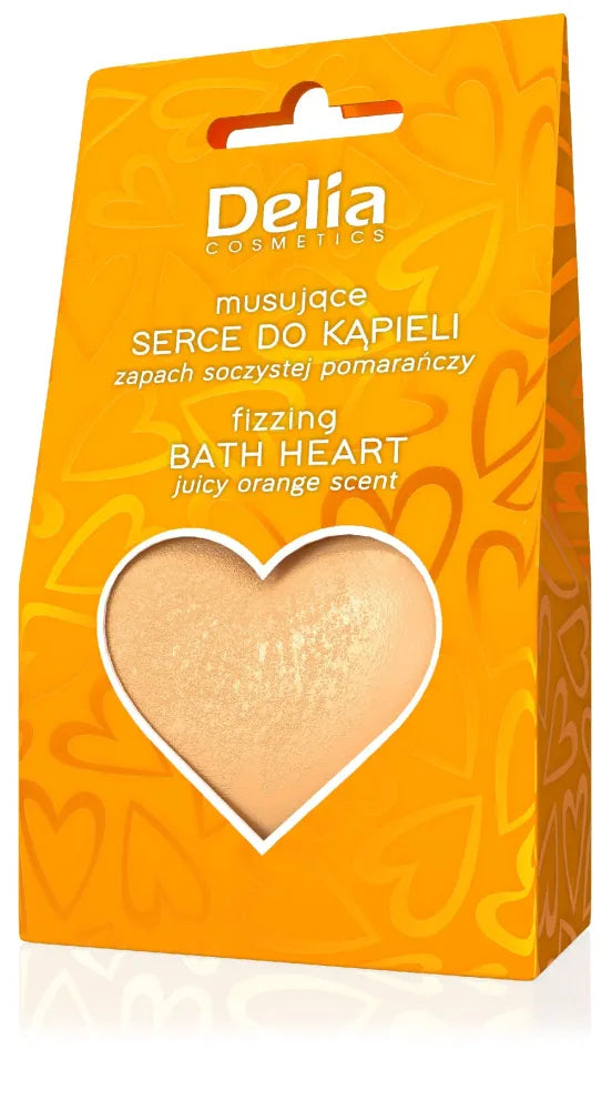 DELIA Sparkling bath heart with the scent of Juicy Orange 100g - Kosmetika