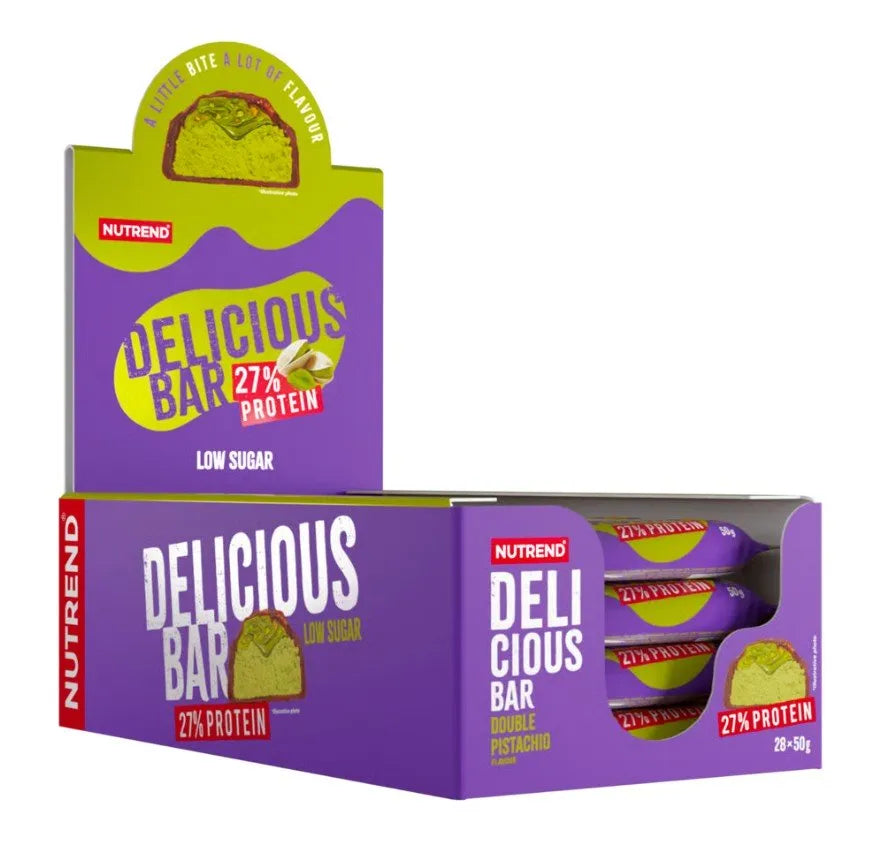 Delicious Protein Bar Double Pistachio - 28 x 50g - Nutrend - Maistas