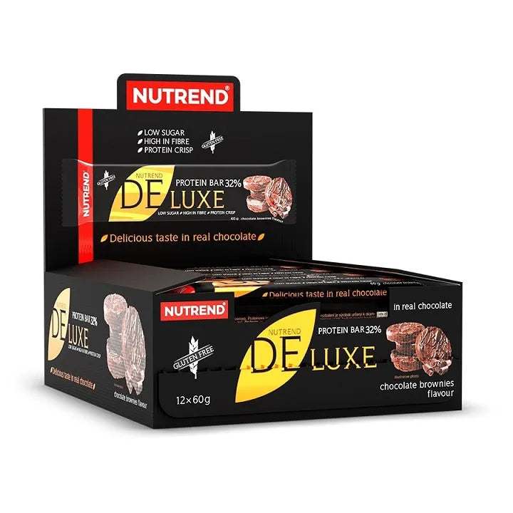 Deluxe Protein Bar Chocolate Brownies - 12 x 60g - Nutrend - Maistas