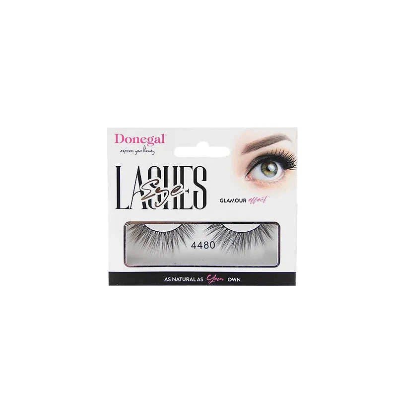 DONEGAL FALSE EYELASHES - on a strip Glamor Effect (4480) 1 pakelis. - Kosmetika