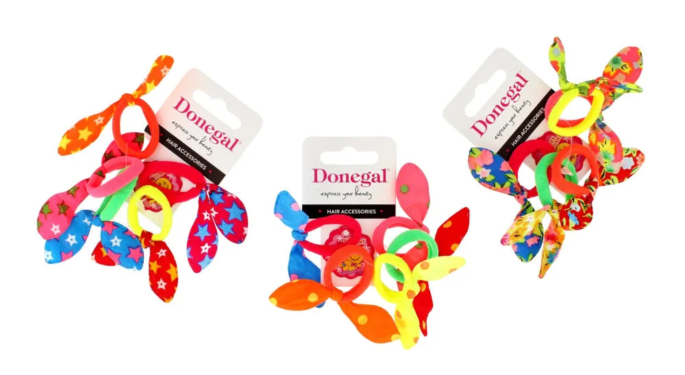 DONEGAL Hair decorations - gumytės (FA-5682) - spalvų mišinys 1 pakuotė - 2 vnt - Kosmetika