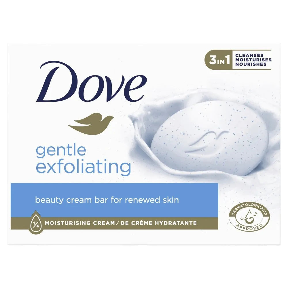 Dove Gentle Exfoliating Bar Soap 3in1 - Švelnus šveitimas 90g - Kosmetika