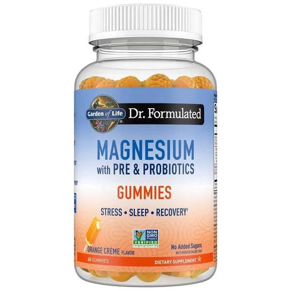 Dr. Formulated Magnesium with Pre & Probiotics Gummies Orange Creme - 60 - Garden of Life - Papildai