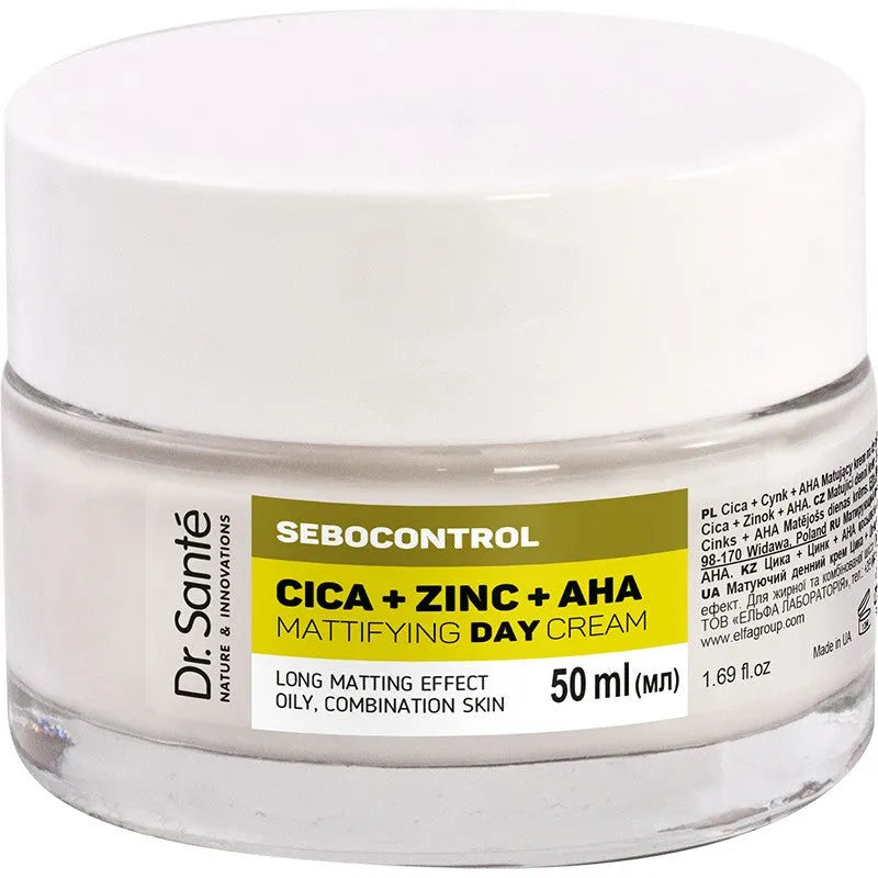 DR.SANTE Sebocontrol Mattifying Day Cream Cica + Zinc + AHA 50 ml - Kosmetika