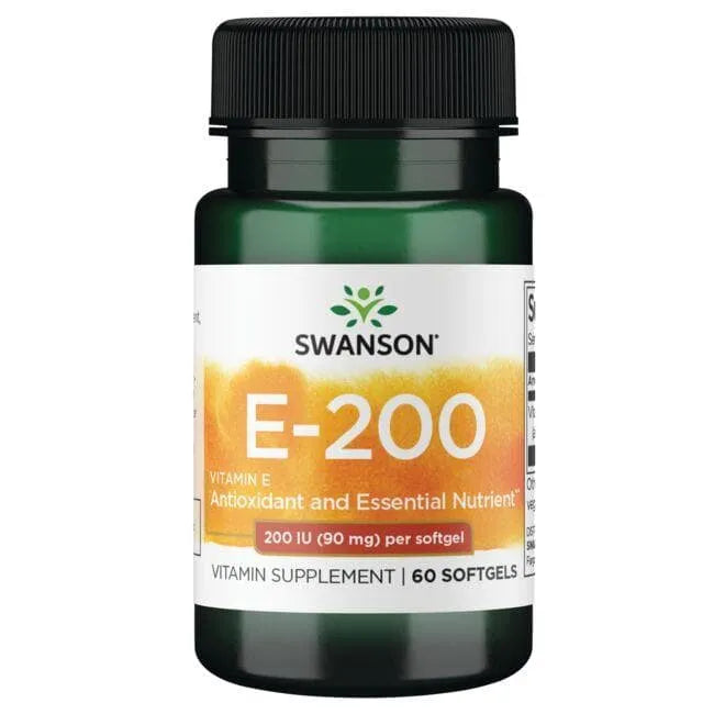 E-200 - Vitaminai - 200 IU - 90 mg - N60 - Swanson - Papildai