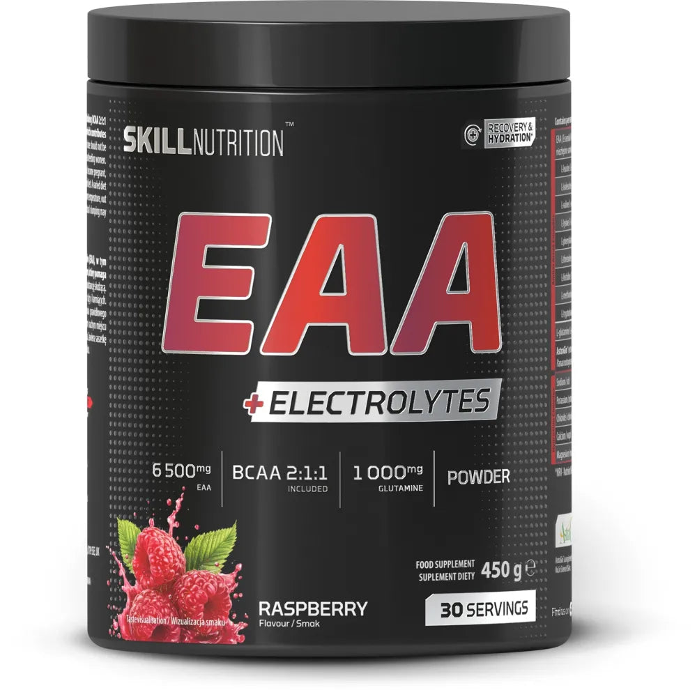EAA + Electrolytes Raspberry - 450g - Skill Nutrition - Sporto papildai