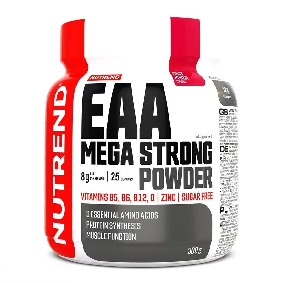 EAA Mega Strong Powder Fruit Punch - 300g - Nutrend - Sporto papildai
