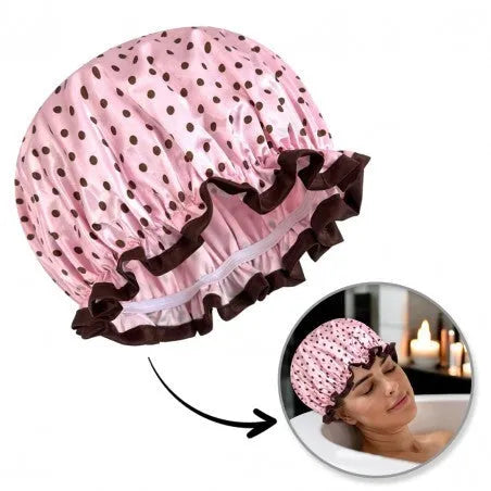 ECARLA Bathing cap hair protection waterproof sleeping polka dots KCZ01 - Higiena