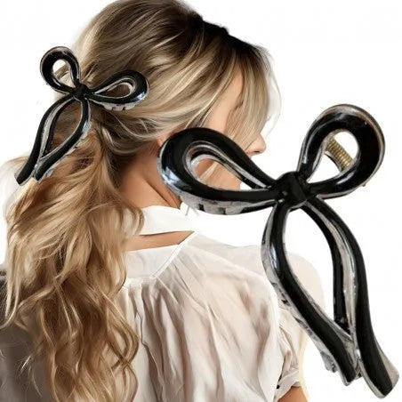 ECARLA Hair Buckle Cocard XL 11x6cm semi-transparent Black SP366CZ - Kosmetika