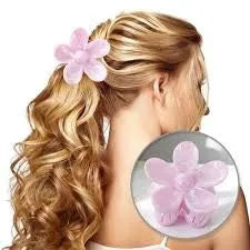 ECARLA Hair Buckle XL Flower Marble Pink SP379R - Kosmetika
