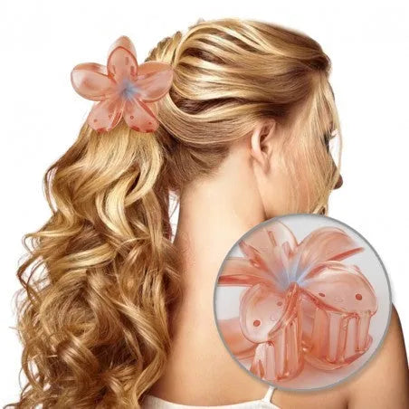 ECARLA Hair Buckle XL Flower Ombre Orange SP397POM - Kosmetika