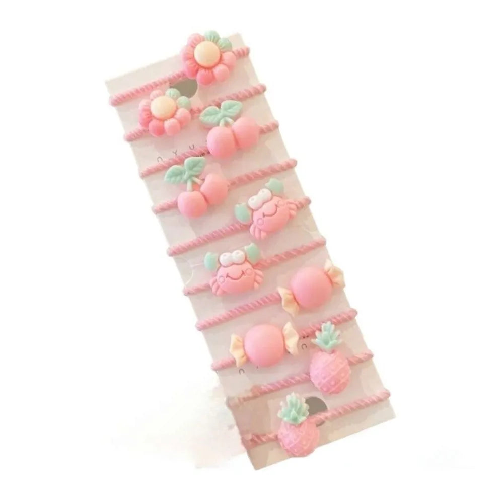 ECARLA Plaukų juostų rinkinys - 10in1 paketas ROŽINIS pastelinis GUM149 - Kosmetika