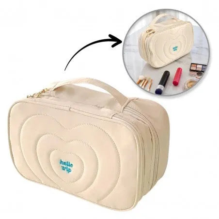 ECARLA Quilted cosmetic bag - trunk with handle KS132K - Kosmetika