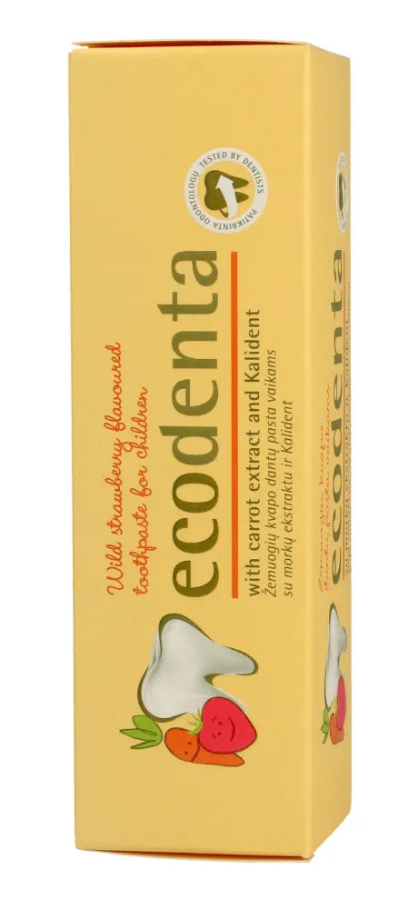 ECODENTA Braškių dantų pasta vaikams 75 ml - Kosmetika