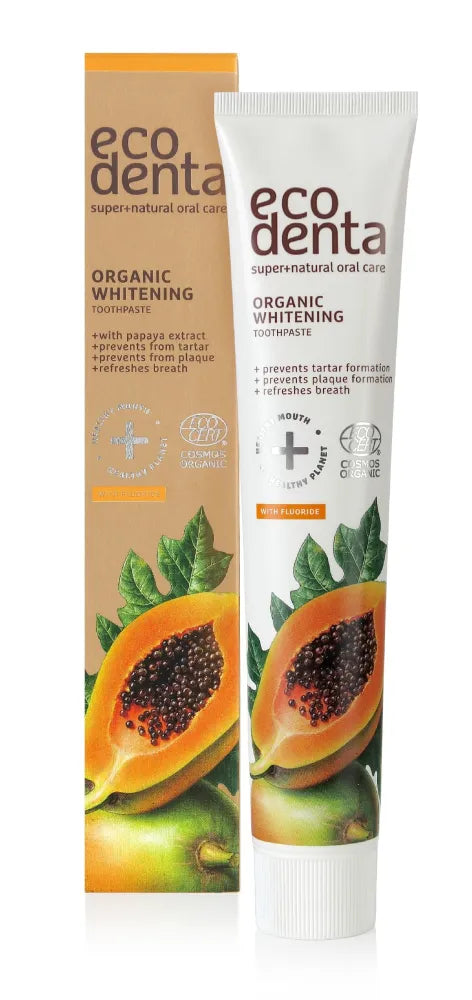 ECODENTA Organic Toothpaste Whitening - Papaja 75ml - Kosmetika