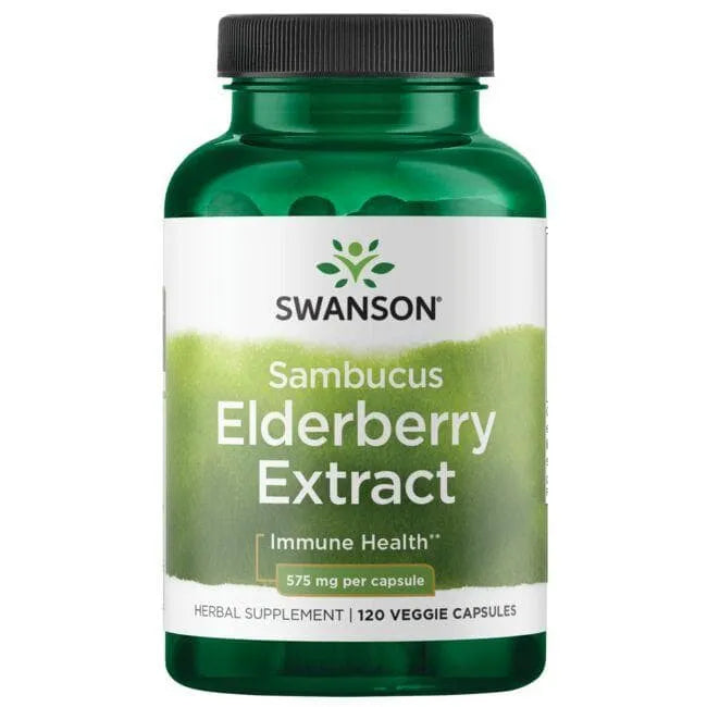 Elderberry Extract - 575 mg - N120 - Swanson - Papildai
