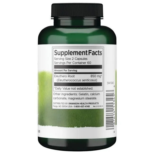 Eleuthero Root - 425 mg - N120 - Eleutero šaknis - Swanson - Papildai