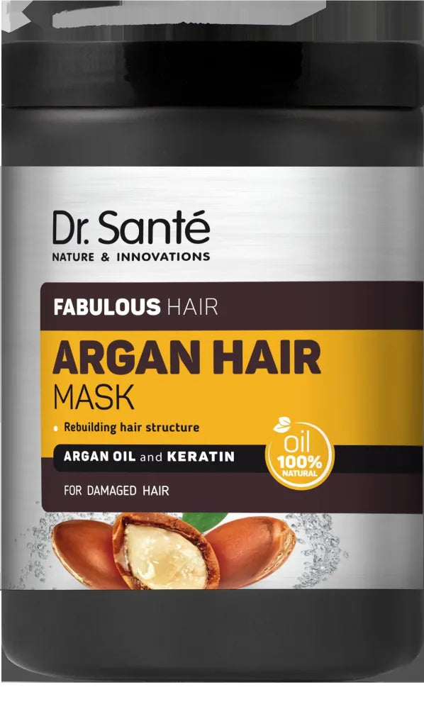 ELFA Dr Sante Maska 1000ml Argan plaukams pažeistiems. - Kosmetika