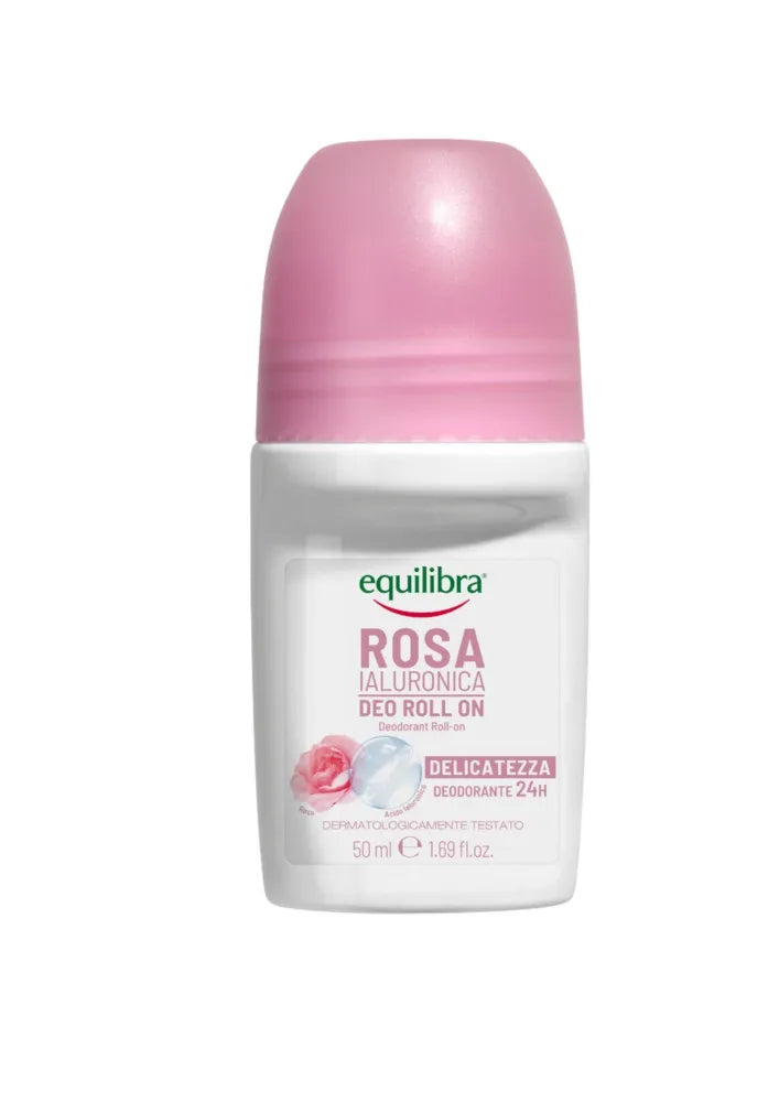 EQUILIBRA Rosa Ialuronica Roll-on dezodorantas 24H su hialurono rūgštimi 50ml - Kosmetika