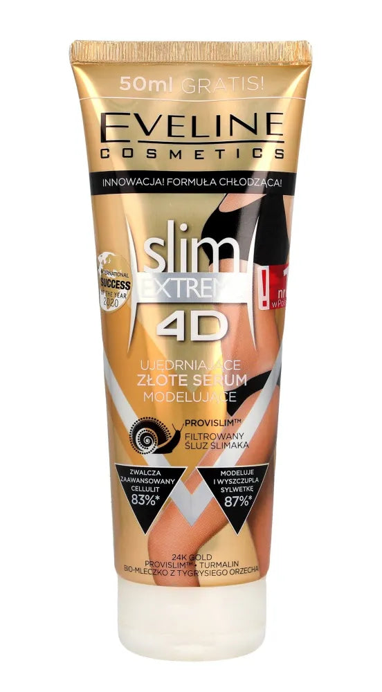 Eveline 4D slim EXTREME Auksinis anti-celiulito serumas - Kosmetika