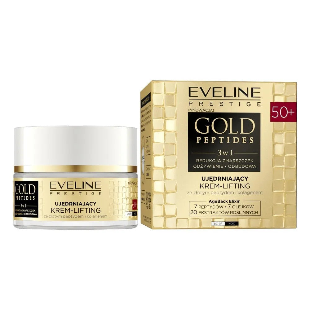 EVELINE Gold Peptides 3w1 Stangrinantis Kėlimo Kremas 50+ dienai ir nakčiai 50ml - Kosmetika