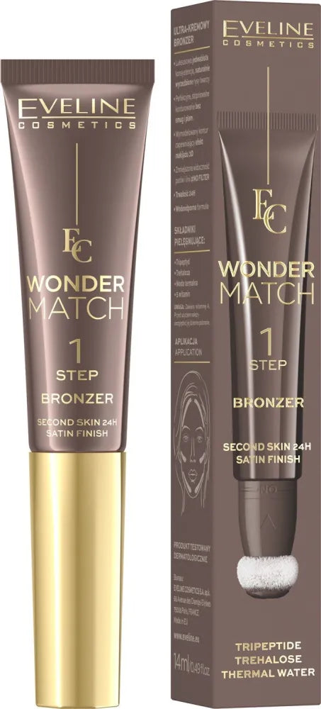 EVELINE Wonder Match Ultracream Bronzer in tube with applicator - No. 01 14 ml - Kosmetika
