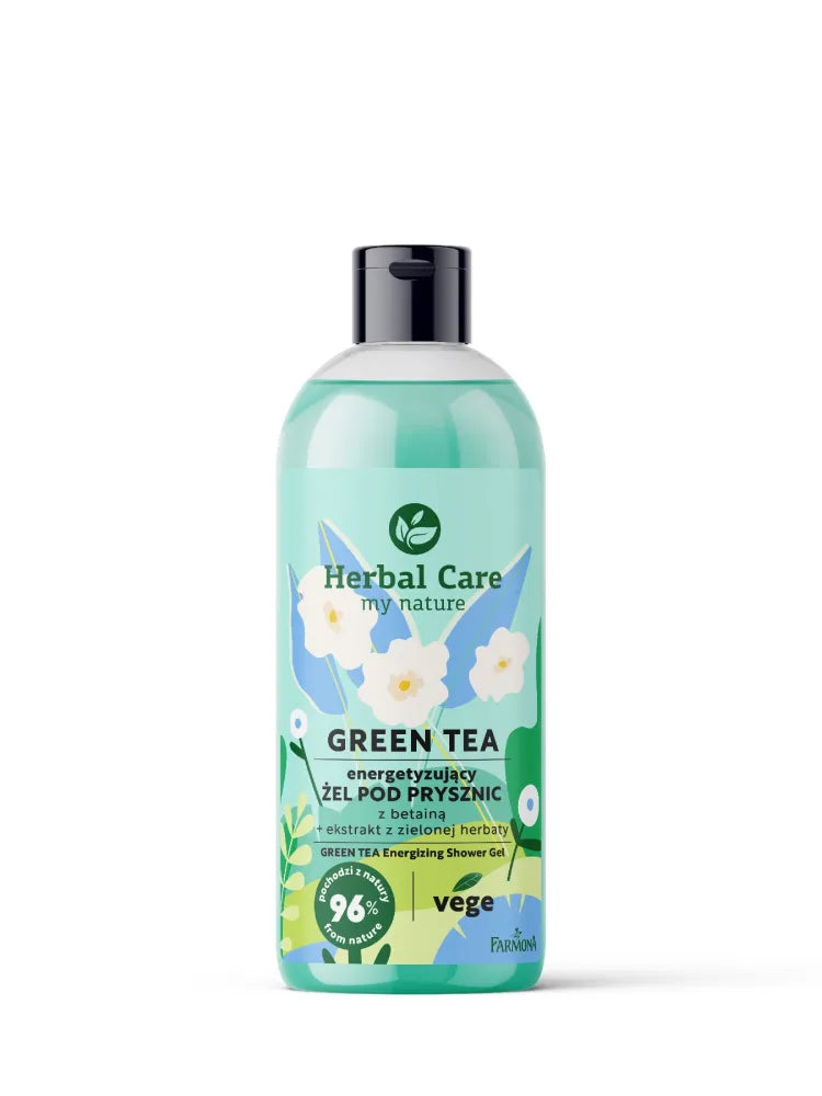 FARMONA Herbal Care Energizing Shower Gel with Betaine - ŽALIOJI ARBATOS 500ml - Kosmetika
