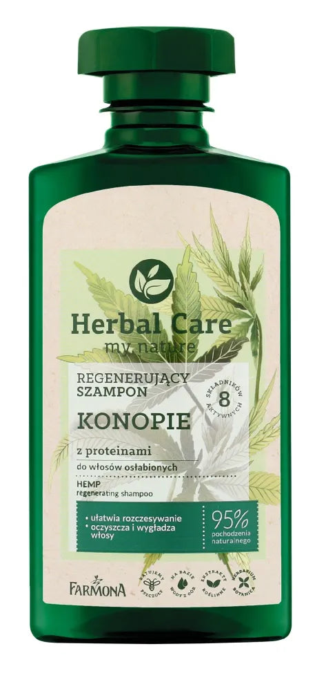 Farmona Herbal Care regeneruojantis šampūnas plaukams su kanapėmis ir baltymais 330 ml - Kosmetika
