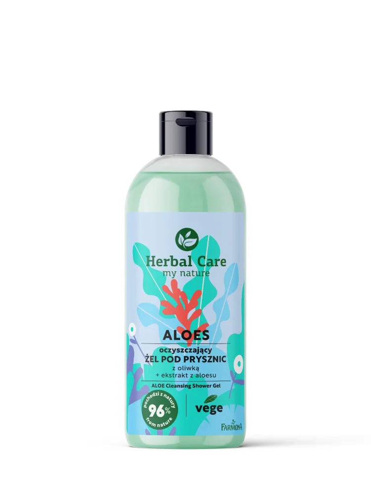 FARMONA Herbal Care valomasis dušo gelis su alyvuogių aliejumi ir alaviju - ALOE 500ml - Kosmetika