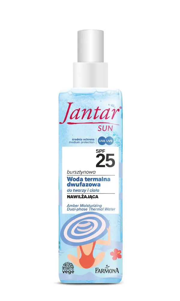 FARMONA Jantar Sun Amber Thermal Water dvifazis veido ir kūno losjonas SPF25 200ml - Kosmetika