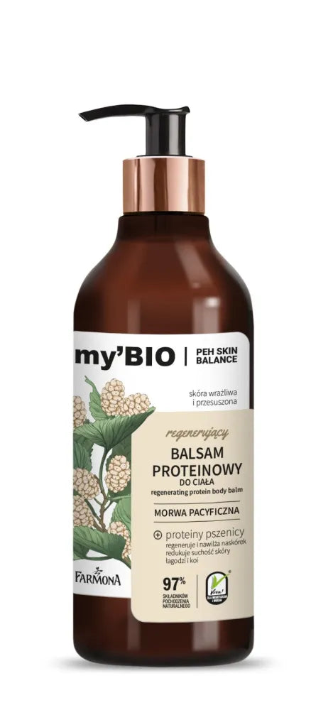FARMONA my’Bio Regeneruojantis Baltyminis Kūno Balsamas Pacific Mulberry 400ml - Kosmetika