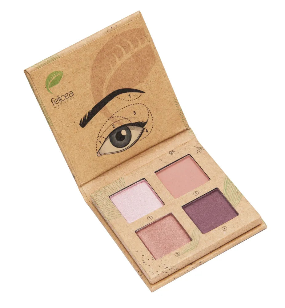 FELICEA Palette of four natural eye shadows 202 Light rose 3.2 g - Kosmetika